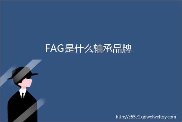 FAG是什么轴承品牌