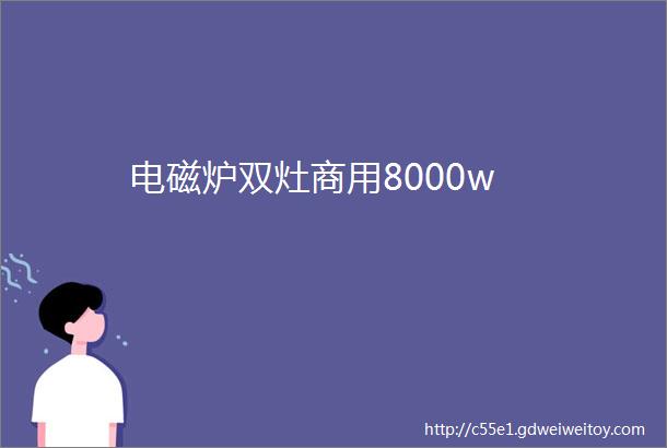 电磁炉双灶商用8000w